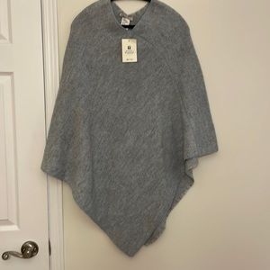 Italian Wool Blend Poncho NWT
